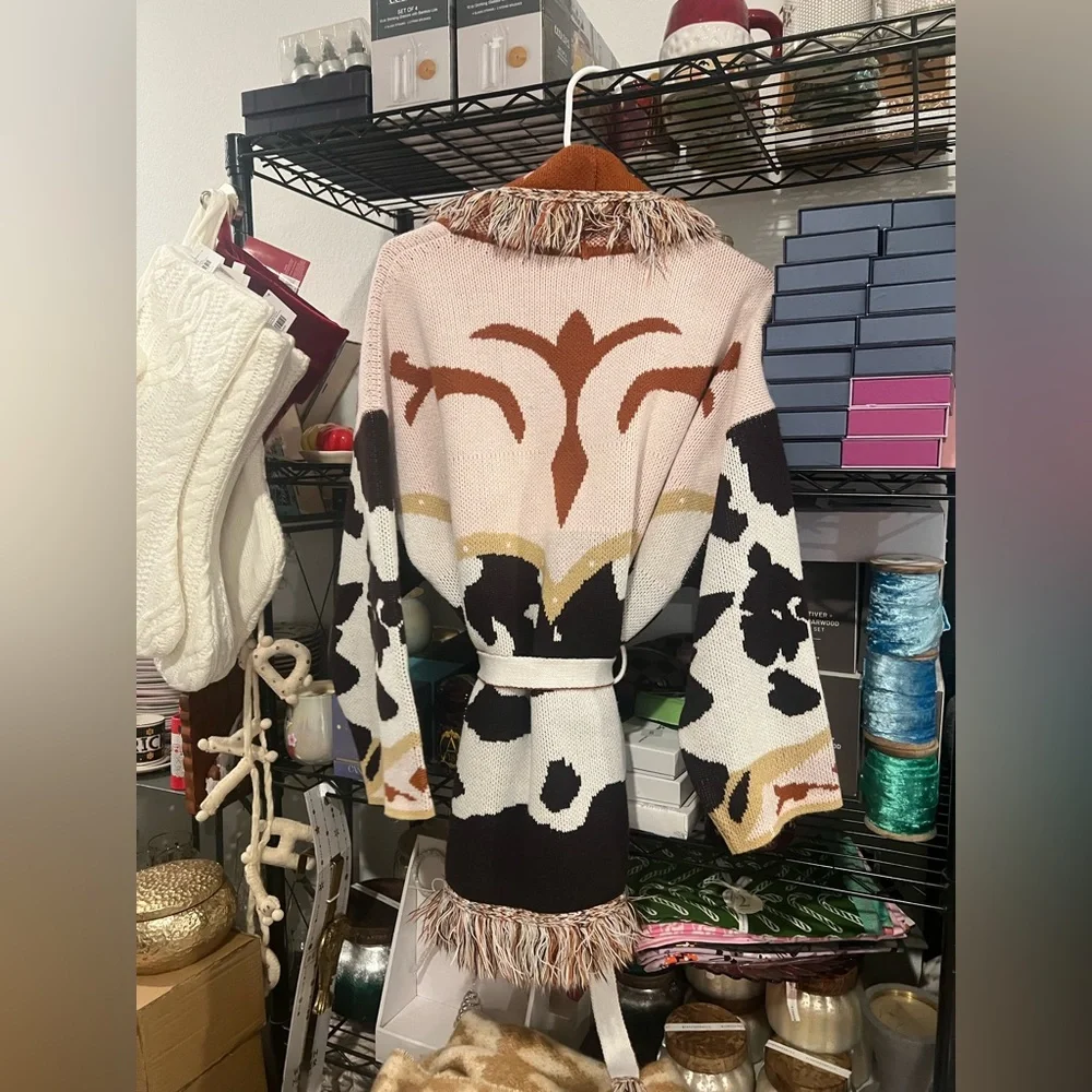 Anthropologie Elliot Fringe Cardigan, MED - Picture 10 of 11